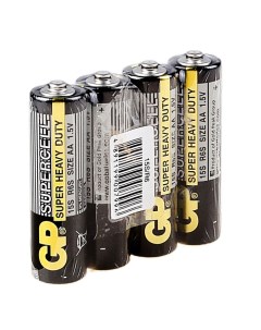 Батарейка солевая Supercell Super Heavy Duty AA R6 4S 1 5В спайка 4 шт 3 шт Gp