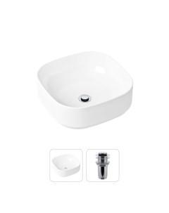 Комплект 2 в 1 Bathroom Sink Slim 21520828 накладная раковина донный клапан Lavinia boho