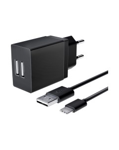 Универсальное сетевое зарядное устройство CH 6A09 2 USB 2 1A дата кабель Type C че Akai