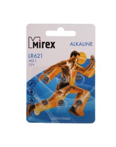 Батарейка алкалиновая Mirex LR621 AG1 1 5В блистер 6 шт 3 шт Nobrand