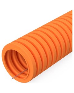 Гофрированная легкая труба ПВХ 350 Н оранжевая с зондом д20мм 100м PR01 0131 Промрукав