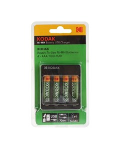 Зарядное устройство Kodak USB Overnight charger для AA AAA 4 аккумулятора AAA 1100 мАч Economtk