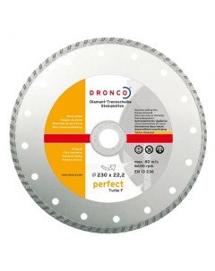 Алмазный диск Turbo F 230x2 8x22 23 Dronco 4230460 Nobrand