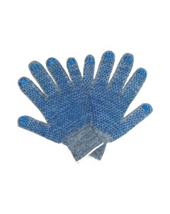 Трикотажные перчатки с ПВХ 4 нити 10 класс серые 5 пар ПП 25400 5 Промперчатки