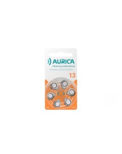 Батарейки 13 6 штук в упаковке Aurica