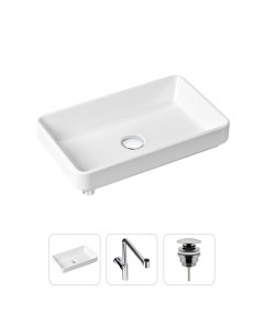 Комплект 3 в 1 Bathroom Sink 21520154 раковина 55 см сифон донный клапан Lavinia boho
