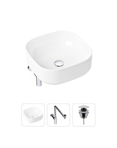 Комплект 3 в 1 Bathroom Sink 21520262 раковина 40 см сифон донный клапан Lavinia boho