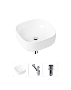 Комплект 3 в 1 Bathroom Sink 21520219 раковина 40 см сифон донный клапан Lavinia boho