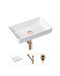 Комплект 3 в 1 Bathroom Sink 21520120 раковина 55 см сифон донный клапан Lavinia boho