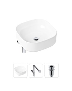 Комплект 3 в 1 Bathroom Sink 21520261 раковина 40 см сифон донный клапан Lavinia boho