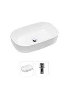 Комплект 2 в 1 Bathroom Sink Slim 21520798 накладная раковина донный клапан Lavinia boho