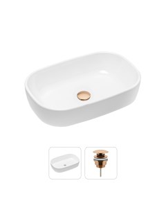 Комплект 2 в 1 Bathroom Sink Slim 21520805 накладная раковина донный клапан Lavinia boho