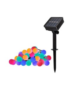 Светильник светодиодный SLR G07 30M садовый гирлянда матов шарики мультицвет солнечная б Фаza