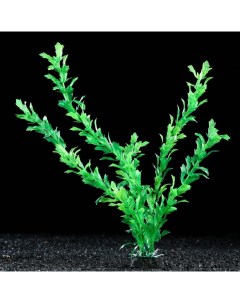 Искусственное растение для аквариума и террариума зелёное 4х30 см 5 шт Пижон аква