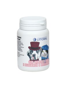 Лакомство витамины для кошек и собак кальций и витамины Д3 Littoral