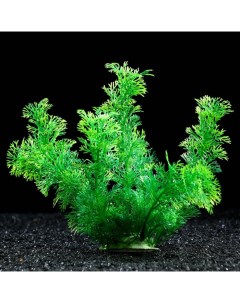 Искусственное растение для аквариума и террариума зелёное 20 см 2 шт Пижон аква