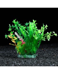 Искусственное растение для аквариума и террариума 12 см 3 шт Пижон аква