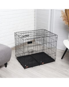 Клетка для собак чёрная 70х50х60 см Пижон
