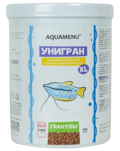 Ежедневный корм для рыбок AQUAMENU Унигран XL гранулы 1000 мл Аква меню