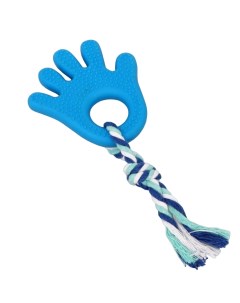 Игрушка для собак Ладошка жевательная голубая 10 см Пижон