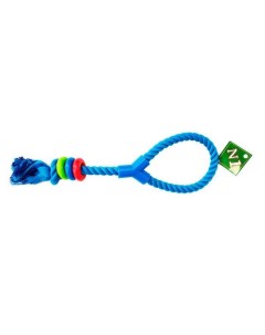 Игрушка для собак Грейфер с петлей и цветным кольцом синий 42 см N1