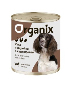 Влажный корм для собак с уткой индейкой и картофелем 9 шт по 750 г Organix