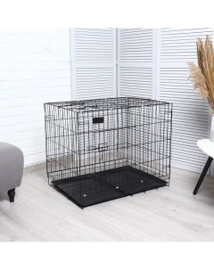 Клетка для собак с люком чёрная 85х60х70 см Пижон