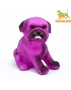 Игрушка для собак Маленький друг пищащая бульдог розовая 9 см Пижон