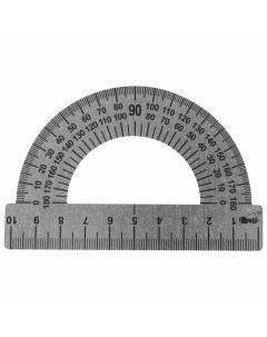 Транспортир 10 см 180 градусов металлический 210637 15шт Пифагор
