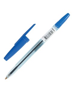 Ручка шариковая масляная Офис СИНЯЯ корпус тонированный синий узел 1 мм л Стамм