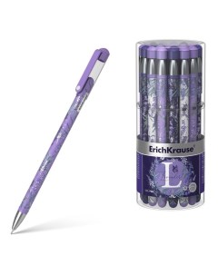 Ручка гелевая ErichKrause Lavender Stick узел 0 38 мм чернила чёрные длина линии письма Nobrand