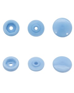 Кнопка круглая 12 5мм 10мм пластик 100шт 168 голубой New star