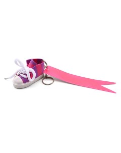 Брелок самосборный Кеды со светоотражающей подвеской флажок фиолетово розовый Astra&craft