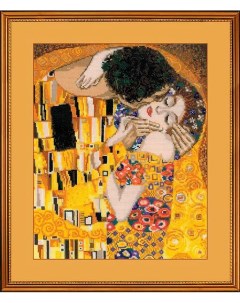 Набор для вышивания Поцелуй по мотивам картины Г Климта 30х35 см арт 1170 Риолис