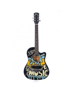 Акустическая гитара с анкером глянцевая Липа 7 8 38 дюйм BC3840 Music Belucci
