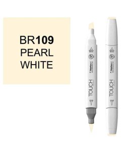 Маркер Brush двухсторонний на спиртовой основе Жемчужный 109 белый серый Touch