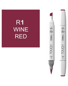 Маркер Brush двухсторонний на спиртовой основе 001 красный винный бордовый Touch