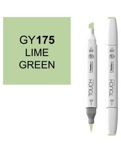 Маркер Brush двухсторонний на спиртовой основе Зеленый лайм GY175 зеленый Touch