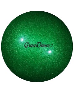 Мяч для художественной гимнастики с блеском d 18 5 см 400 г цвет изумрудный Grace dance