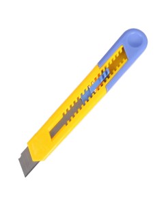 Нож канцелярский лезвие 18 мм корпус пластик с направляющим фиксатором блистер Calligrata