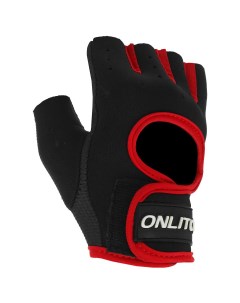 Перчатки для фитнеса размер m неопрен цвет чёрный красный Onlitop