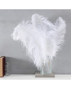 Перо страуса премиум 60 55 см белый Nobrand
