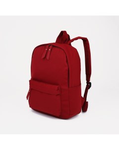 Рюкзак молодежный из текстиля 4 кармана цвет бордовый Nobrand