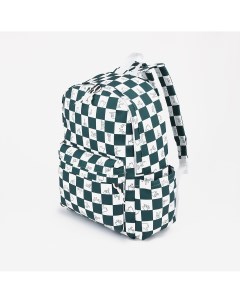 Рюкзак молодежный из текстиля 4 кармана цвет белый зеленый Nobrand