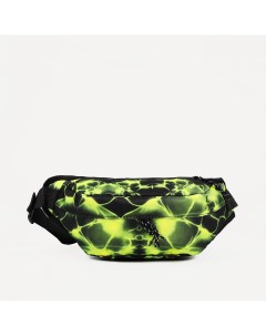 Поясная сумка на молнии наружный карман цвет зелёный Nobrand