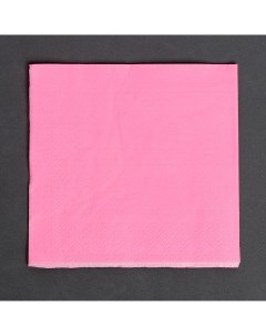 Салфетки бумажные однотонные 25х25 см набор 20 шт цвет розовый Страна карнавалия