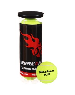 Набор мячей для большого тенниса werkon 929 в тубе 3 шт Nobrand