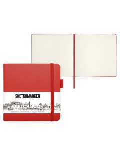 Скетчбук sketchmarker 120 х 120 мм 80 листов красный блок 140 г м2 Nobrand