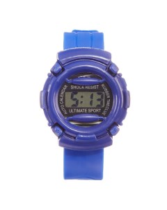 Часы наручные электронные детские d 4 см ремешок l 22 см темно синие Nobrand
