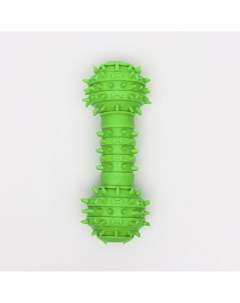 Игрушка гантель шипастая 14 5 см зеленая Пижон